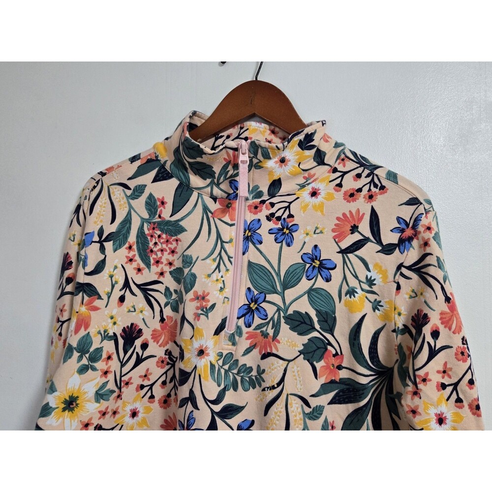 Vera Bradley Jacket 1/4 Zip Womens XL Boho Floral Cottage Activewear Granola - Picture 2 of 8